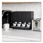 Anchor Collection 4-Compartment Single Serve Pod Countertop Dispenser, 14.25 x 9 x 12.15, Black