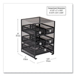 Network Collection 5-Compartment Tea Countertop Organizer, 6.75 x 7 x 10, Black