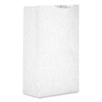 Grocery Paper Bags, 2# Size, 30# Basis Weight, 4.13" x 2.63" x 7.88", White, 500/Bundle