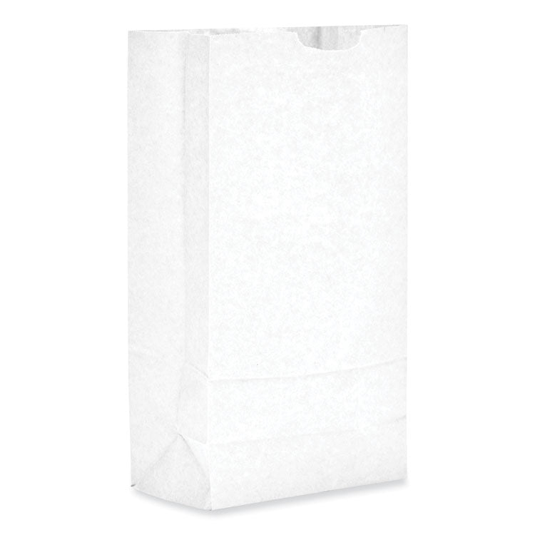 Grocery Paper Bags, 10# Size, 35# Basis Weight, 7" x 4.38" x 13.75", White, 500/Bundle