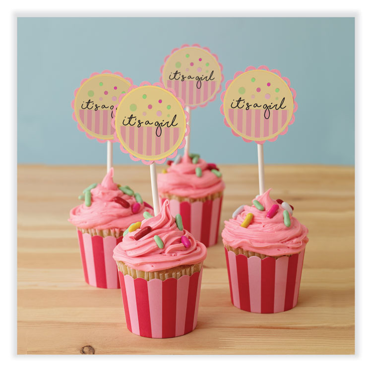 Round Print-To-The Edge Labels With Surefeed And Easypeel, 1.67" Dia, Glossy Clear, 500/pk