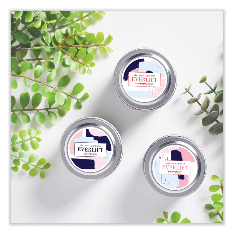 Vibrant Inkjet Color-Print Labels w/ Sure Feed, 1.5" dia, White, 400/PK