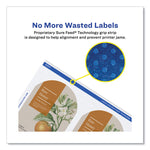 Textured Arched Print-To-The-Edge Labels, Laser Printers, 3 X 2.25, White, 9/sheet, 10 Sheets/pack