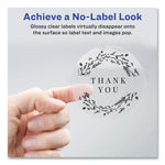 Round Print-To-The Edge Labels With Sure Feed And Easy Peel, 2" Dia, Glossy Clear, 120/pk