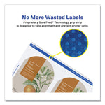 Textured Arched Print-To-The-Edge Labels, Laser Printers, 4.75 X 3.5, White, 4/sheet, 10 Sheets/pack