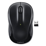 M325S Wireless Mouse, 2.4 GHz Frequency, 32.8 ft Wireless Range, Left/Right Hand Use, Black