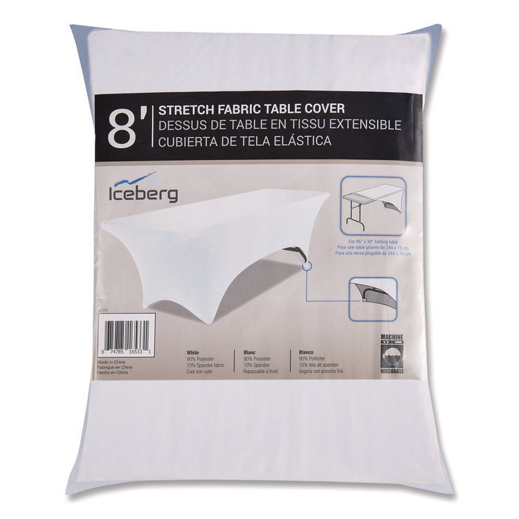 iGear Fabric Table Cover, Polyester, 30 x 72, White