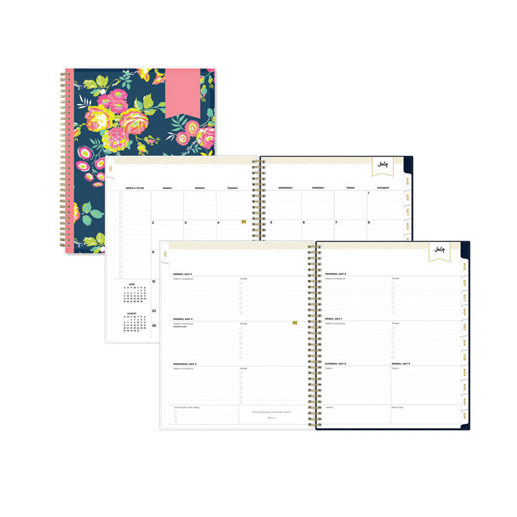 Day Designer Peyton Create-Your-Own Cover Weekly/Monthly Planner, Floral, 11 x 8.5, Navy, 12-Month (July to June): 2025-2026