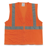 Zipper Safety Vest, 2X-Large, Hi-Viz Orange
