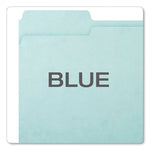Pressboard Expanding File Folders, 1/3-Cut Tabs: Assorted, Letter Size, 1" Expansion, Blue, 25/Box