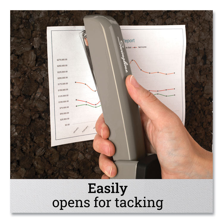 747 Business Full Strip Desk Stapler, 30-Sheet Capacity, Steel Gray