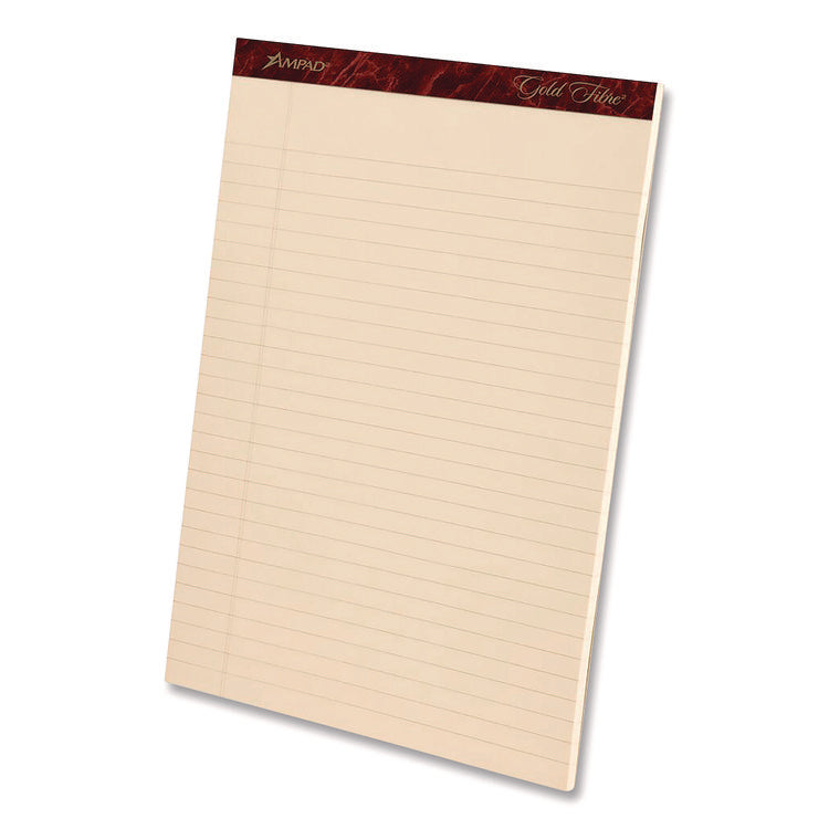 Gold Fibre Writing Pads, Narrow Rule, 50 Canary-Yellow 5 X 8 Sheets, 4/pack