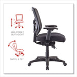 Alera Elusion Series Mesh Mid-Back Swivel/tilt Chair, Supports Up To 275 Lb, 17.9" To 21.8" Seat Height, Black