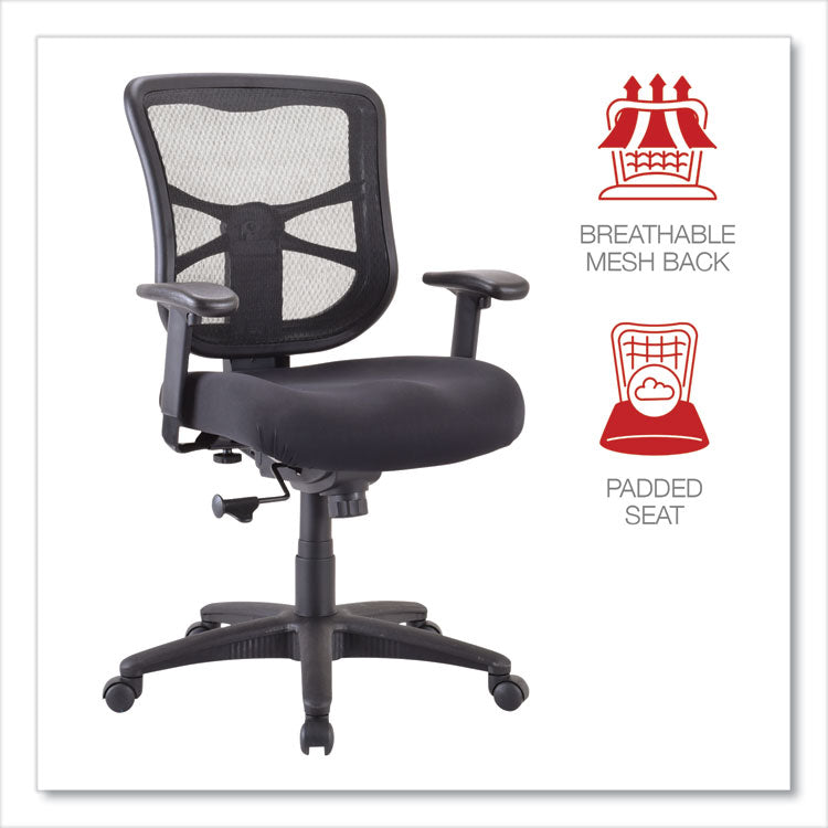 Alera Elusion Series Mesh Mid-Back Swivel/tilt Chair, Supports Up To 275 Lb, 17.9" To 21.8" Seat Height, Black