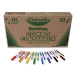 Crayons And Markers Combo Classpack, Eight Colors, 256/set