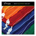 Heavy-Duty Mesh Bag, 12" X 18", Gold, Green, Orange, Purple, Royal Blue, Scarlet Red, 6/set