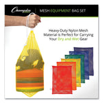 Heavy-Duty Mesh Bag, 12" X 18", Gold, Green, Orange, Purple, Royal Blue, Scarlet Red, 6/set