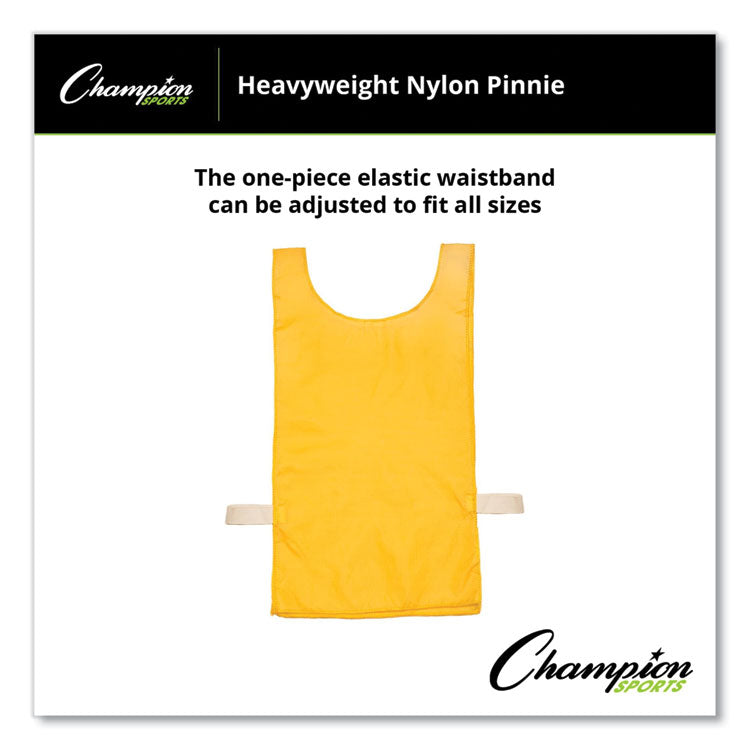 Heavyweight Pinnies, Nylon, One Size, Gold, 1/Dozen