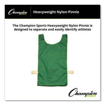 Heavyweight Pinnies, Nylon, One Size, Green, 1/Dozen