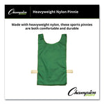 Heavyweight Pinnies, Nylon, One Size, Green, 1/Dozen