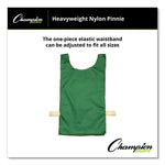 Heavyweight Pinnies, Nylon, One Size, Green, 1/Dozen
