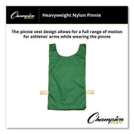 Heavyweight Pinnies, Nylon, One Size, Green, 1/Dozen