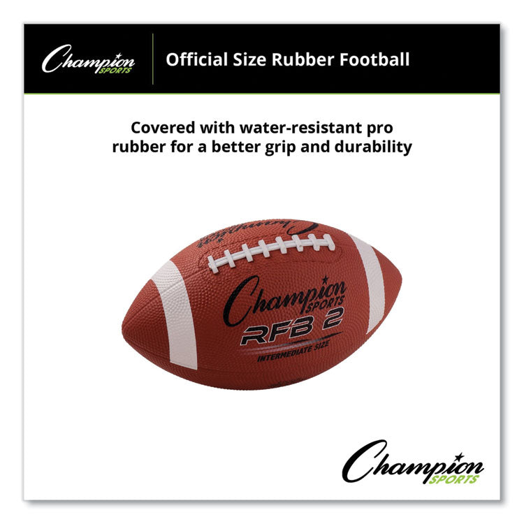 Rubber Sports Ball, Football, Intermediate/Youth Size, Brown