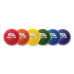 Rhino Skin Dodge Ball Set, 6" Diameter, Assorted Colors, 6/set