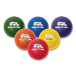 Rhino Skin Dodge Ball Set, 6" Diameter, Assorted Colors, 6/set