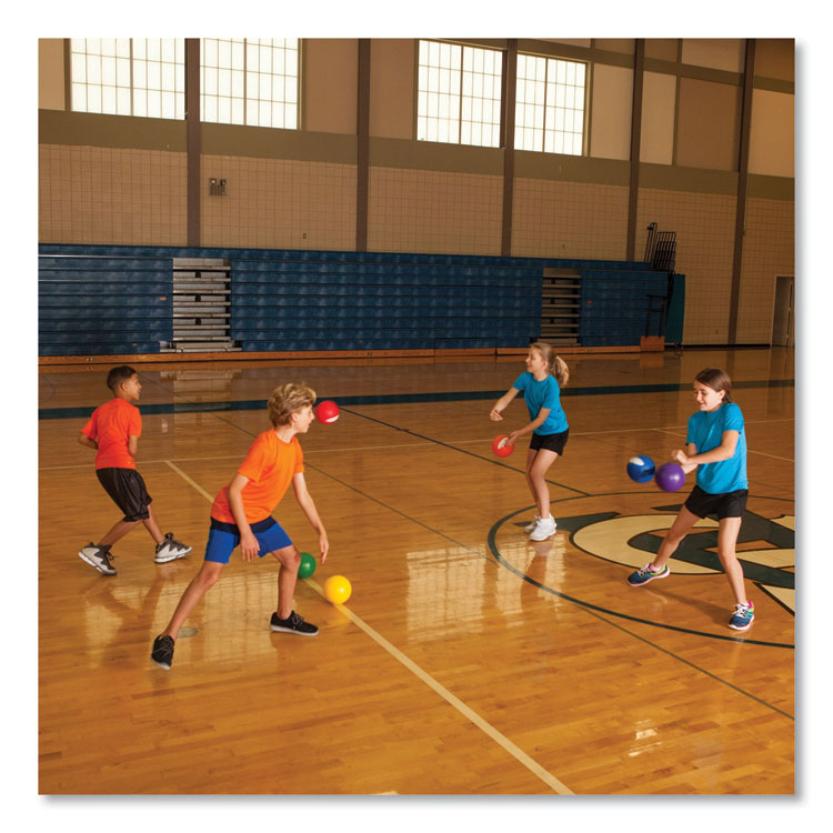 Rhino Skin Dodge Ball Set, 6" Diameter, Assorted Colors, 6/set