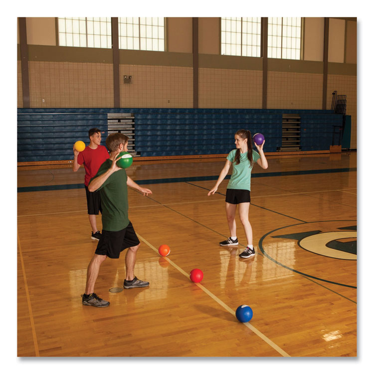 Rhino Skin Dodge Ball Set, 6" Diameter, Assorted Colors, 6/set