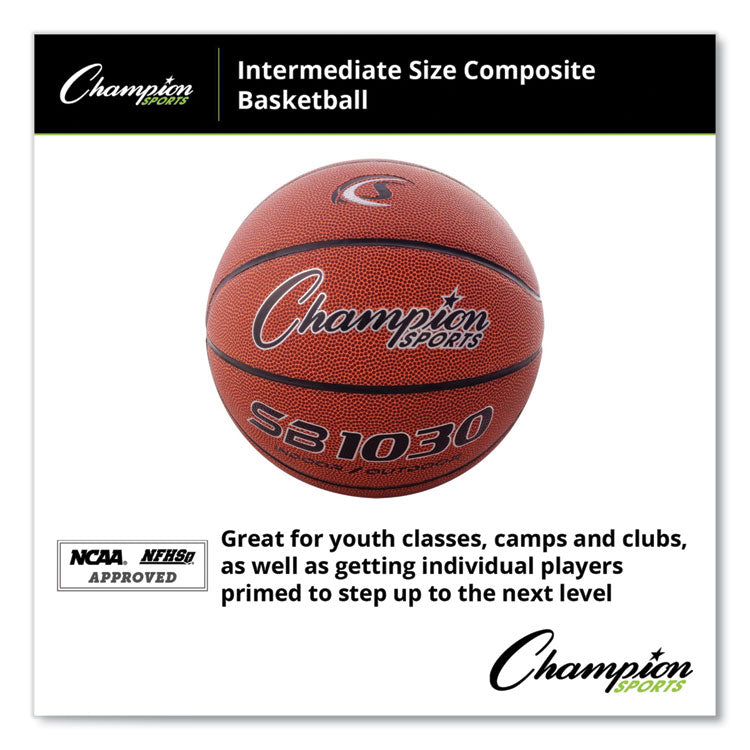 Composite Basketball, Intermediate/Youth Size, Brown