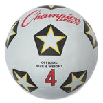 Rubber Sports Ball, Soccer, No. 4 Size, White/Black