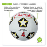Rubber Sports Ball, Soccer, No. 4 Size, White/Black