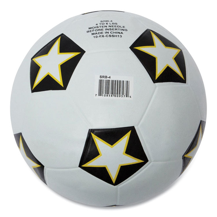 Rubber Sports Ball, Soccer, No. 4 Size, White/Black