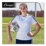 Rubber Sports Ball, Soccer, No. 4 Size, White/Black