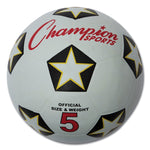 Rubber Sports Ball, Soccer, No. 5 Size, White/Black