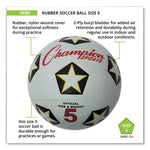 Rubber Sports Ball, Soccer, No. 5 Size, White/Black