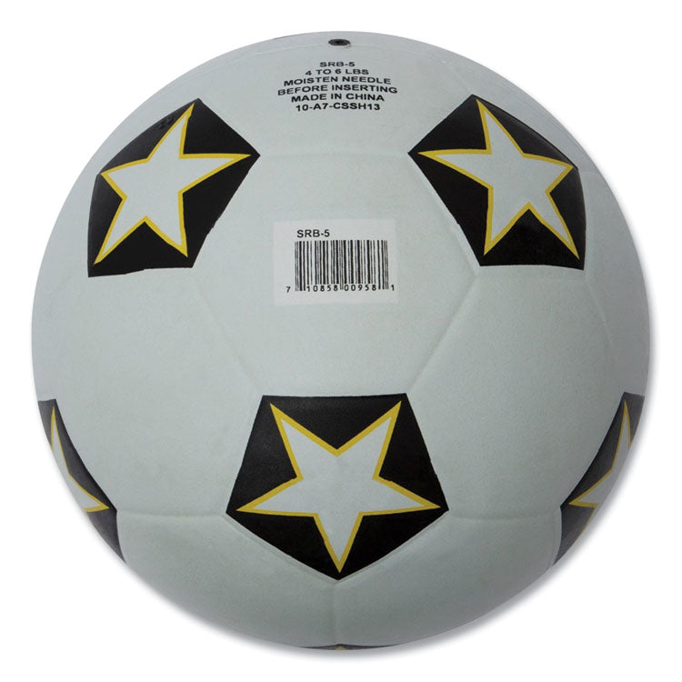 Rubber Sports Ball, Soccer, No. 5 Size, White/Black