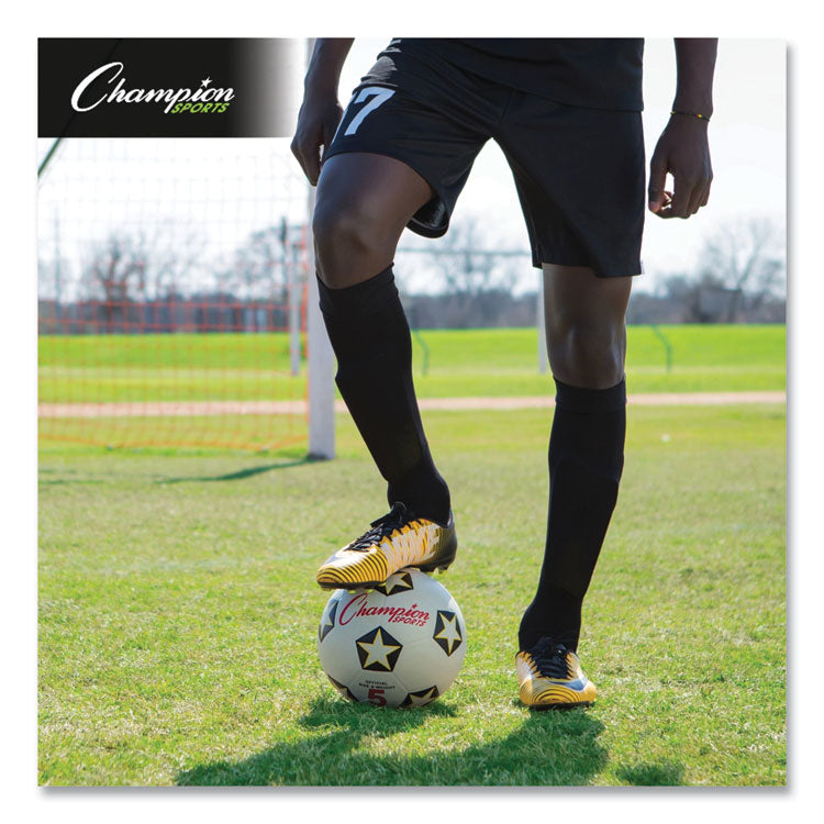 Rubber Sports Ball, Soccer, No. 5 Size, White/Black