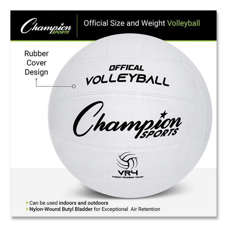 Rubber Volleyball, Official Size, White