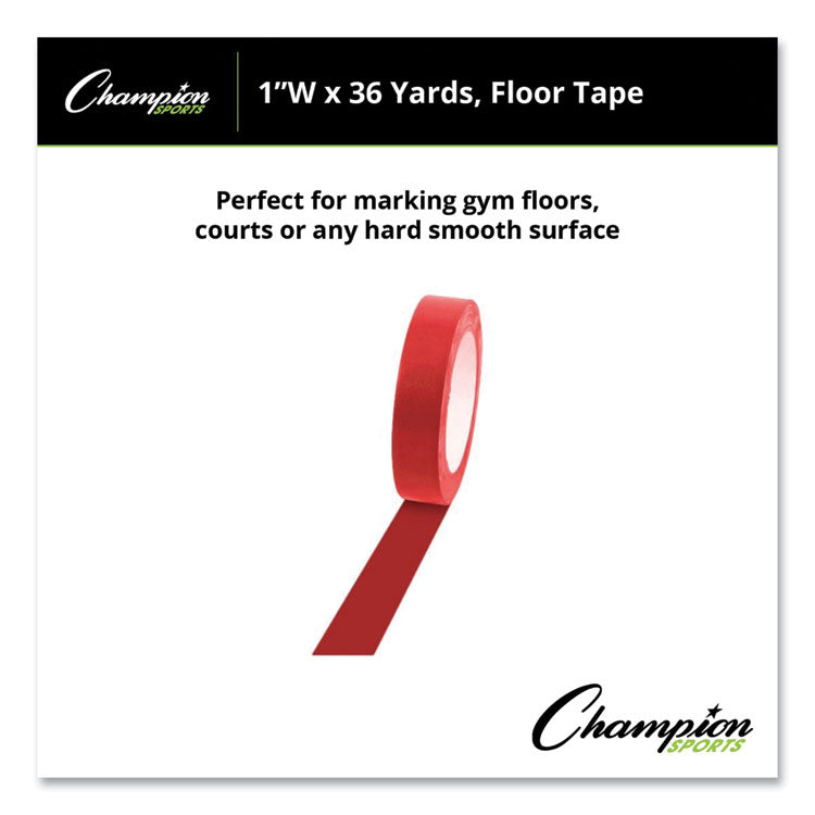 Floor Tape, 1" X 36 Yds, Red