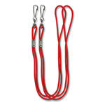 Lanyard, Metal J-Hook Fastener, 20" Long, Assorted Colors, 12/Pack