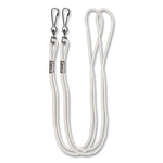 Lanyard, Metal J-Hook Fastener, 20" Long, Assorted Colors, 12/Pack