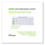 Bowling Set, Plastic/Rubber, White, 10 Bowling Pins, 1 Bowling Ball