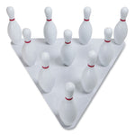 Bowling Set, Plastic/Rubber, White, 10 Bowling Pins, 1 Bowling Ball