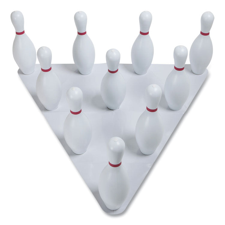 Bowling Set, Plastic/Rubber, White, 10 Bowling Pins, 1 Bowling Ball