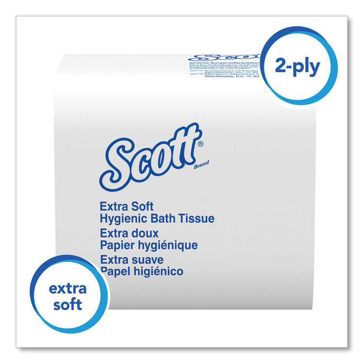 Hygienic Bath Tissue, Septic Safe, 2-Ply, White, 250/Pack, 36 Packs/Carton