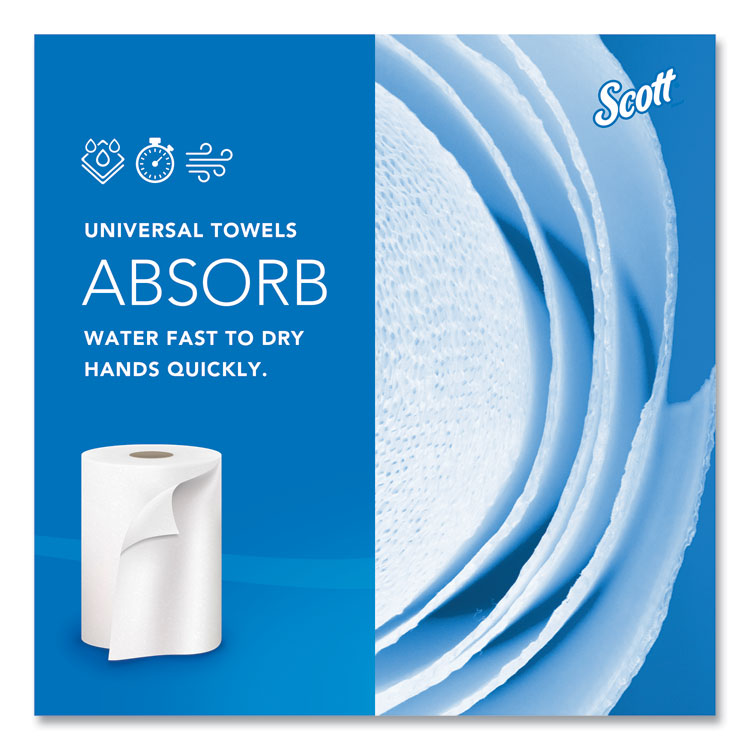 Essential High Capacity Hard Roll Towels for Business, 1-Ply, 8" x 1,000 ft, 1.5" Core, Recycled, White, 6 Rolls/Carton