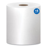 Essential High Capacity Hard Roll Towels for Business, 1-Ply, 8" x 1,000 ft, 1.5" Core, Recycled, White, 6 Rolls/Carton